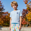 Kid's Light Blue Slim Fit T-Shirts