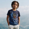 Kid's Navy Slim Fit Printed T-Shirts