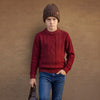 Kid's Maroon High Neck Sweaters