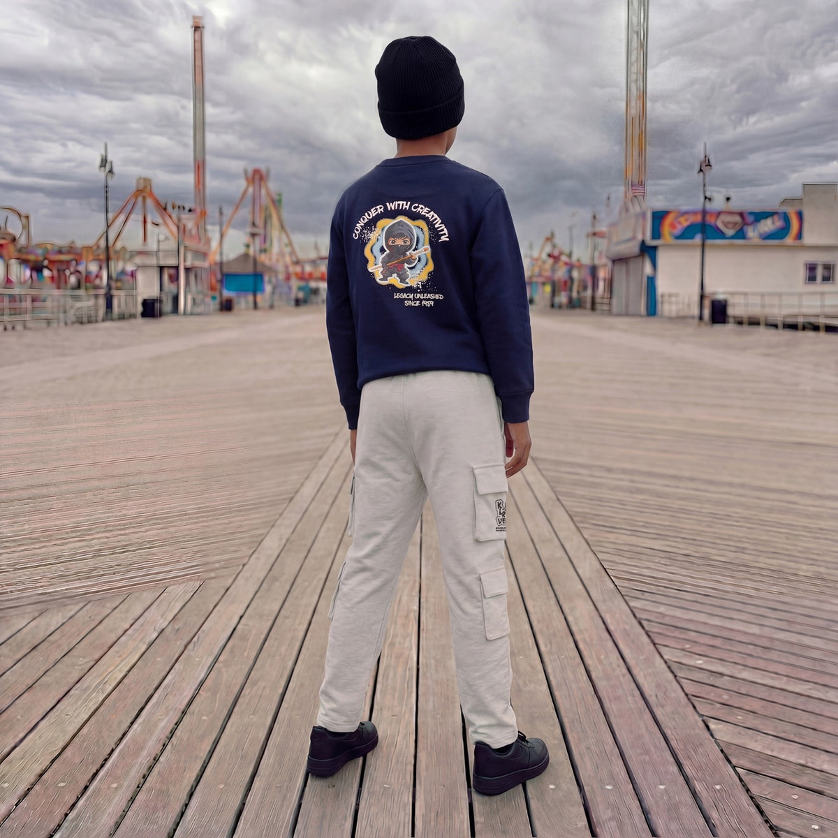 Kid's Light Grey Track Pant