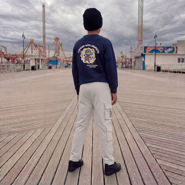 Kid's Light Grey Track Pant