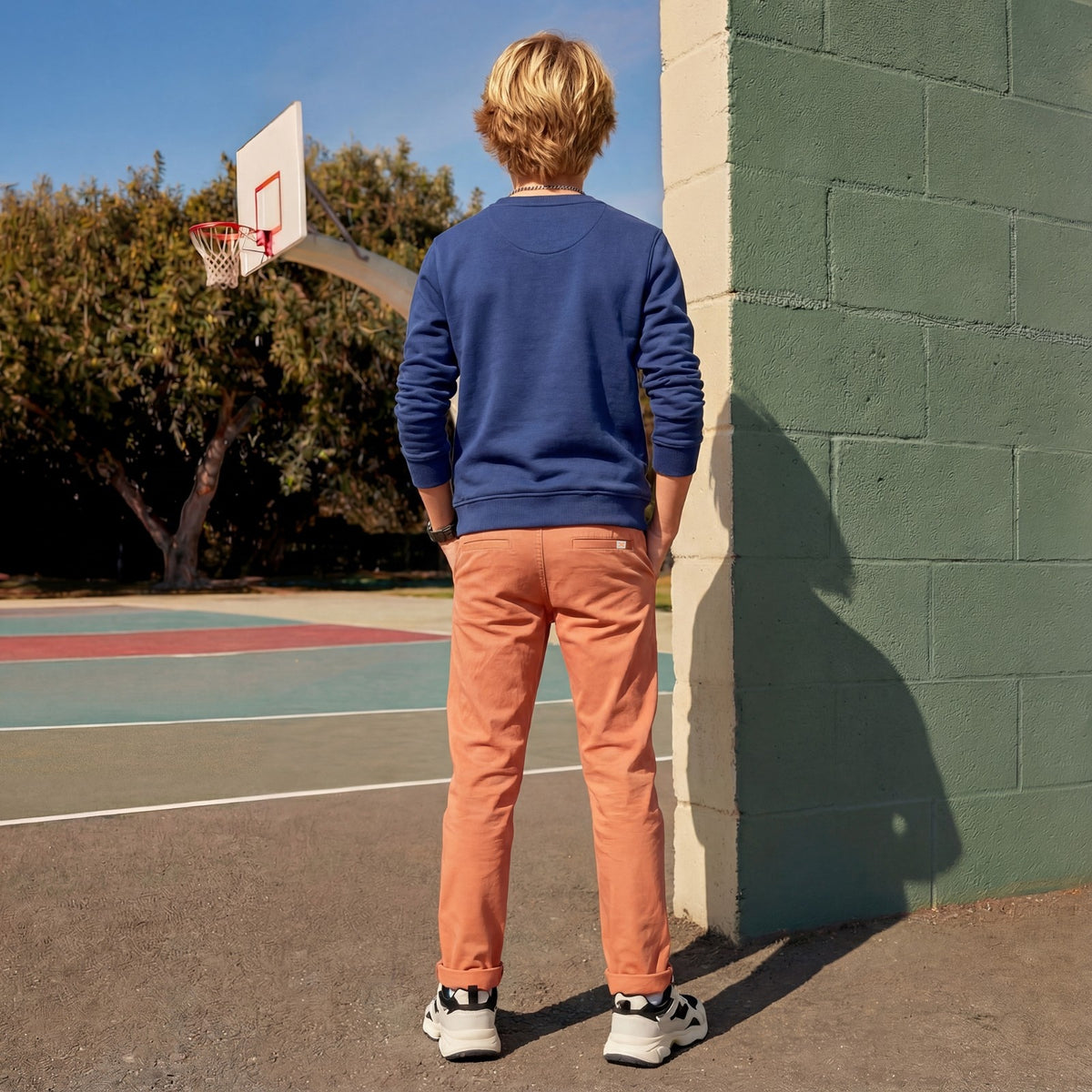 Kid's Rust Slim Fit Trousers
