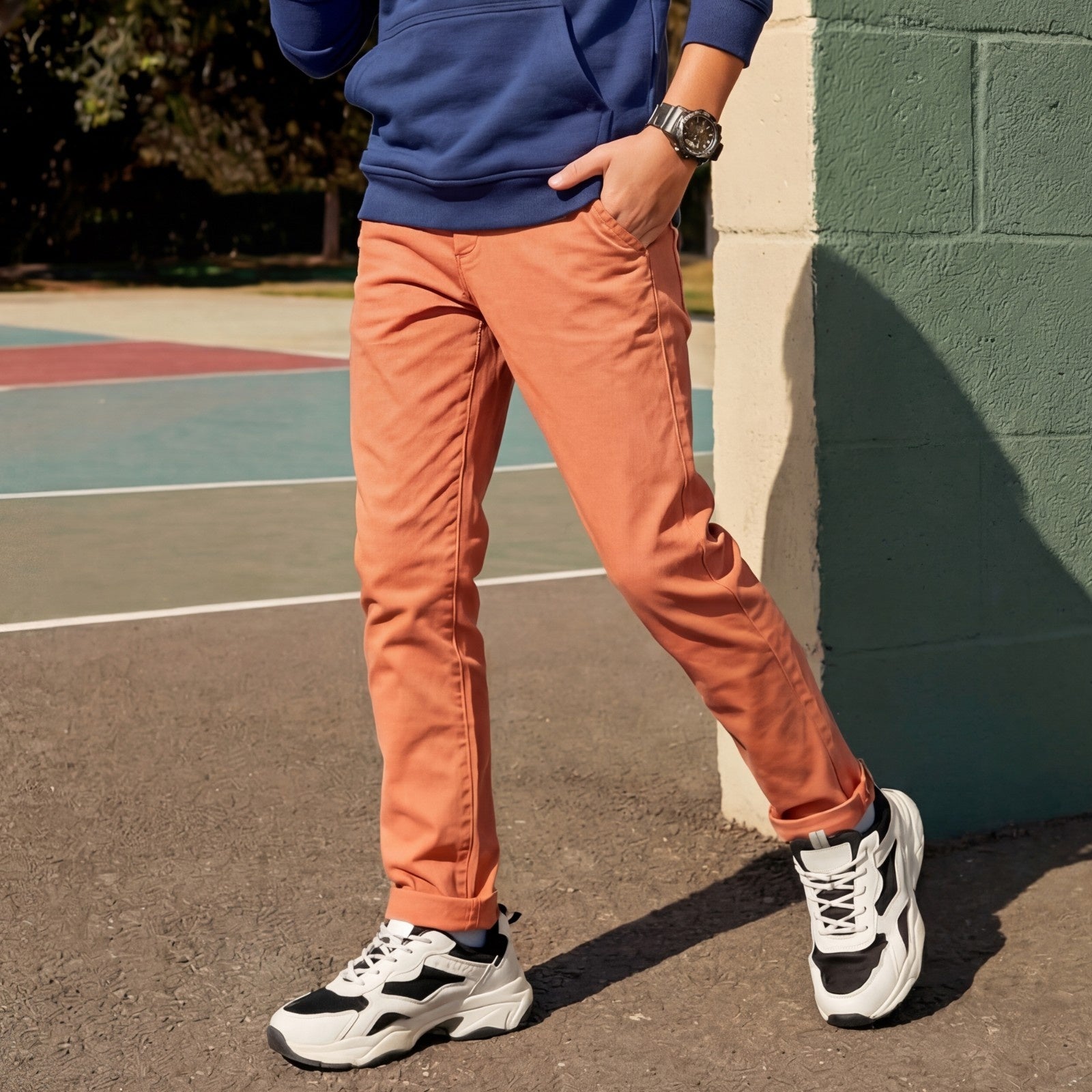 Kid's Rust Slim Fit Trousers